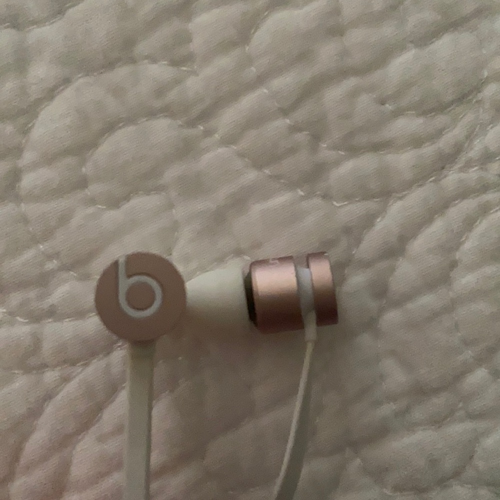 Rose gold beats headphones